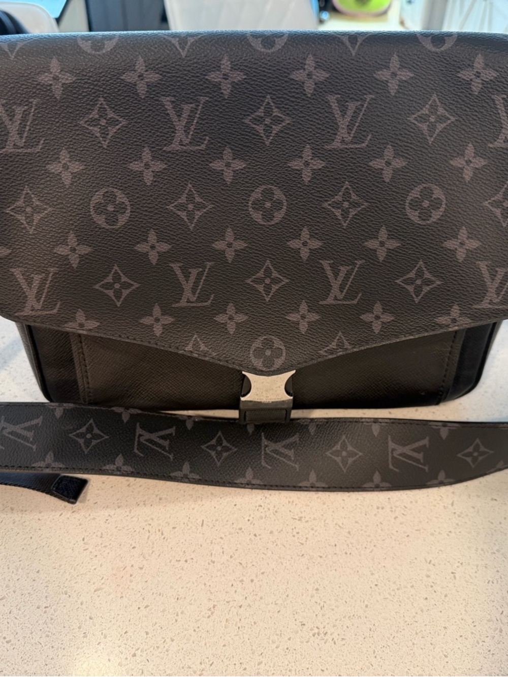Louis Vuitton Monogram Eclipse Canvas Messenger Bag - Black & Gray